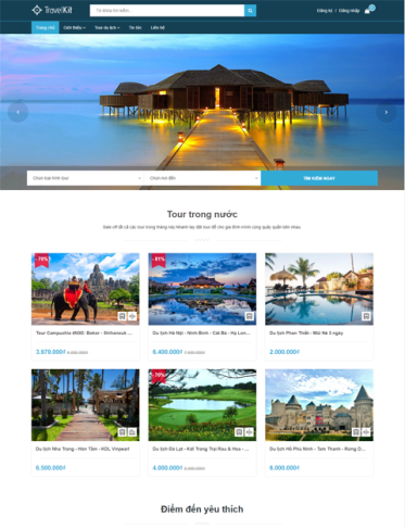 Mẫu Website công ty du lịch Travel 2102